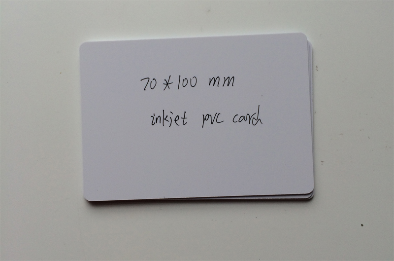  Inkjet Pvc Card for Specifical Size 70*100mm,96*65mm,85*123mm,102*145mm